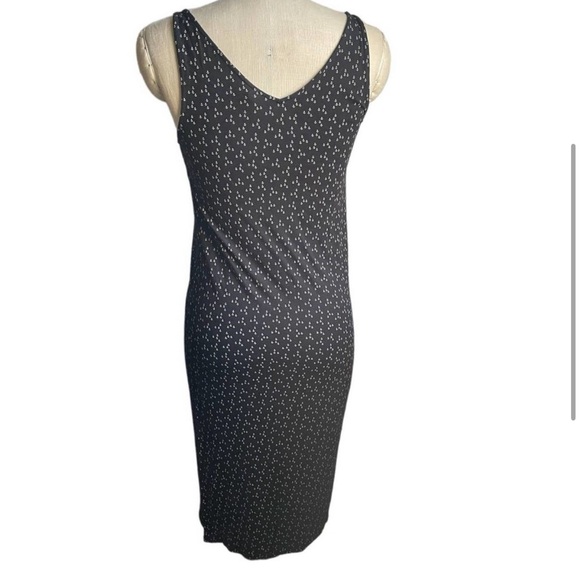 & Other Stories Black Fitted Stretch Shift Dress Anchor Print Nautical - size 6 - Picture 3 of 6